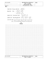 Đề kiểm tra 1 tiét. Đại 8. PTĐS