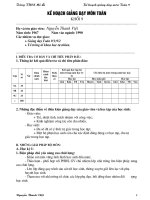 Gián án Ke hoach day Toan 9