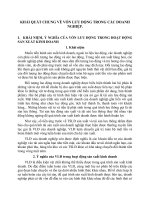 KHÁI QUÁT CHUNG VỀ VỐN LƯU ĐỘNG TRONG CÁC DOANH NGHIỆP