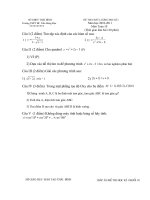 Tài liệu Đề thi + đáp án học kì 1 môn Toán 10