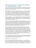 Mối quan hệ giữa Tư tưởng Hồ Chí Minh với Chủ nghĩa Mác - Lênin