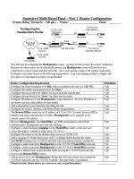 Semester 4 Skills Based Final – Part 1 Router Configuration