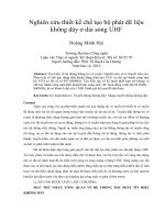 Nghiên cứu thiết kế chế tạo bộ phát dữ liệu  không dây ở dải sóng UHF