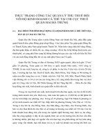 THỰC TRẠNG CÔNG TÁC QUẢN LÝ THU THUẾ ĐỐI VỚI HỘ KINH DOANH  CÁ THỂ TẠI CHI CỤC THUẾ QUẬN HAI BÀ TRƯNG