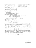 Gián án ĐỀ THI HỌC SINH GIỎI VÒNG TRƯỜNG