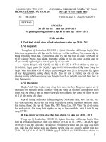 Gián án Báo cáo sơ kết  HK 1 2010 - 2011 Phòng GD Vĩnh Cửu