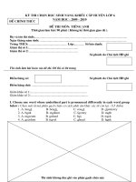 Tài liệu de hsnk tieng anh 6