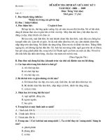 Gián án Bộ đề kiểm tra định kì K3 cả năm