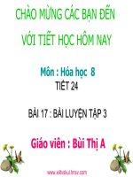 Gián án bài 17: Bài luyện tập 3