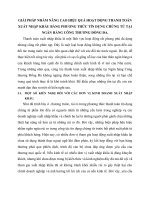 GIẢI PHÁP NHẰM NÂNG CAO HIỆU QUẢ HOẠT ĐỘNG THANH TOÁN XUẤT NHẬP KHẨU BẰNG PHƯƠNG THỨC TÍN DỤNG CHỨNG TỪ TẠI NGÂN HÀNG CÔNG THƯƠNG ĐỐNG ĐA