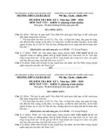 Bài soạn Đề thi học kì K 11 NH: 2009 - 2010
