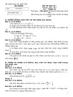 Đề Thi và Đáp Án Môn Toán HKI - 2010_2011 (Tỉnh An Giang)