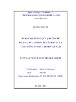 Nâng cao năng lực cạnh tranh dịch vụ bưu chính chuyển phát của tổng công ty bưu chính việt nam 