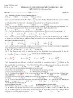 Tài liệu Đề KSCL học kì I