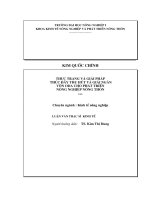 Luận văn thực trạng và giải pháp thúc đẩy thu hút và giải ngân nguồn vốn ODA cho phát triển nông nghiệp và nông thôn 