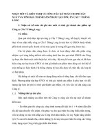 NHẬN XÉT VÀ KIẾN NGHỊ VỀ CÔNG TÁC KẾ TOÁN CHI PHÍ SẢN XUẤT VÀ TÍNH GIÁ THÀNH SẢN PHẨM TẠI CÔNG TY CẦU 7 THĂNG LONG