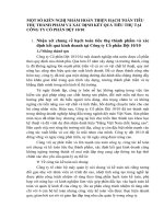 MỘT SỐ KIẾN NGHỊ NHẰM HOÀN THIỆN HẠCH TOÁN TIÊU THỤ THÀNH PHẨM VÀ XÁC ĐỊNH KẾT QUẢ TIÊU THỤ TẠI CÔNG TY CỔ PHẦN DỆT 10