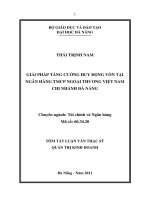 Giải pháp tăng cường huy động vốn tại ngân hàng TMCP ngoại thương việt nam chi nhánh đà nẵng 