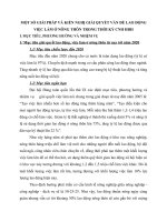 MỘT SỐ GIẢI PHÁP VÀ KIẾN NGHỊ GIẢI QUYẾT VẤN ĐỀ LAO ĐỘNG VIỆC LÀM Ở NÔNG THÔN TRONG THỜI KỲ CNH HĐH