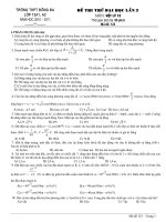 Gián án THI THU DH LAN 2 - DAP AN