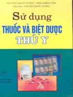 Sử dụng thuốc và biệt dược thú y tập 2
