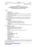 Bài soạn SỬ 8 TIẾT 37 (CKTKN)