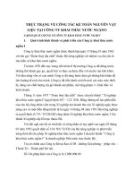 THỰC TRẠNG VỀ CÔNG TÁC KẾ TOÁN NGUYÊN VẬT LIỆU TẠI CÔNG TY KHAI THÁC NƯỚC NGẦM I