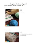 Tung tăng túi cói của riêng mình