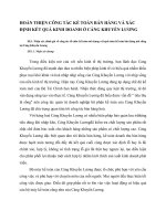 HOÀN THIỆN CÔNG TÁC KẾ TOÁN BÁN HÀNG VÀ XÁC ĐỊNH KẾT QUẢ KINH DOANH Ở CẢNG KHUYẾN LƯƠNG