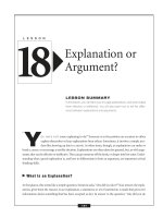 Explanation or Argument