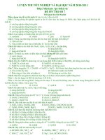 Tài liệu ĐỀ HÓA ĐH-CĐ NĂM 2011 SỐ 7