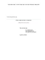 TÀI LIỆU HƯỚNG DẪN THỰC TẬP: CÔNG NGHỆ ENZYME VÀ PROTEIN