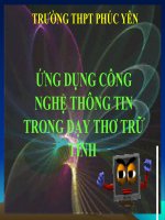 Tài liệu Hội thảo ứng dụng công nghệ thông tin dạy thơ trữ tình