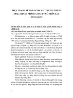 Thực trạng kế toán CPSX và tính giá thành SPXL tại chi nhánh công ty cổ phần xây dựng số 15