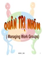 QUẢN lý NHÓM HOẠT ĐỘNG HIỆU QUẢ 