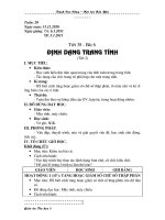 Bài soạn Tiết 38 - Định dạng trang tính (t2)