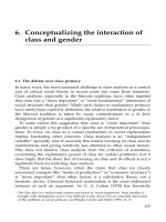 Conceptualizing the interaction of class and gender