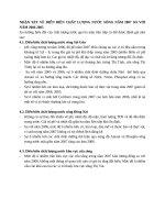 NHẬN XÉT VỀ DIỄN BIẾN CHẤT LƯỢNG NƯỚC SÔNG NĂM 2007 SO VỚI NĂM 2006 2005