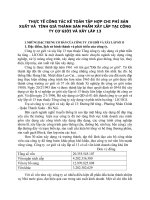 THỰC TẾ CÔNG TÁC KẾ TOÁN TẬP HỢP CHI PHÍ SẢN XUẤT VÀ  TÍNH GIÁ THÀNH SẢN PHẨM XÂY LẮP TẠI CÔNG TY CƠ GIỚI VÀ XÂY LẮP 13