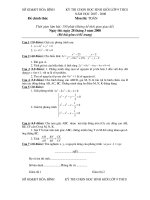 Bài soạn Đề thi học sinh giỏi (HSG) toán 9 Tỉnh Hòa Bình