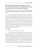 MỘT SỐ KIẾN NGHỊ NHẰM HOÀN THIỆN KẾ TOÁN TIÊU THỤ THÀNH PHẨM VÀ XÁC ĐỊNH KẾT QUẢ KINH DOANH TẠI CÔNG TY CỔ PHẦN DỆT HÀ ĐÔNG