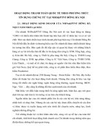 HOẠT ĐỘNG THANH TOÁN QUỐC TẾ THEO PHƯƠNG THỨC TÍN DỤNG CHỨNG TỪ TẠI NHO