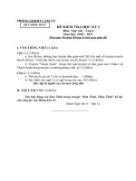 Bài giảng ĐỀ THI VĂN 6 HKI (2010-2011)