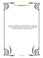 NGHIÊN CỨU ẢNH HƯỞNG CỦA NỒNG ĐỘ VÀ THỜI GIAN NGÂM HÓA CHẤT ĐẾN SỰ BIẾN ĐỔI ĐỘ ẨM VÀ CHẤT LƯỢNG CỦA MỰC