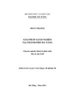 Giải pháp giảm nghèo tại thành phố đà nẵng 