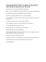 Bài soạn Mẹo biến Win dùng thử thành Win có bản quyền