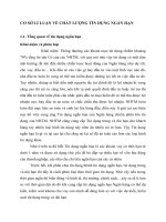 CƠ SỞ LÍ LUẬN VỀ CHẤT LƯỢNG TÍN DỤNG NGẮN HẠN