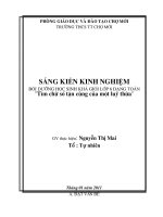 Bài soạn SKKN-BDHSG-SO HOC 6-THCS TCHO MOI-BK