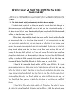 CƠ SỞ LÝ LUẬN VỀ PHÂN TÍCH QUẢN TRỊ TÀI CHÍNH DOANH NGHIỆP