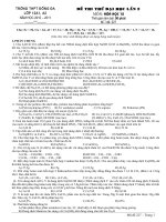 Bài giảng THI THU DH LAN 2 - DAP AN